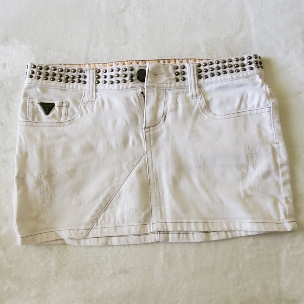 White denim Skirt